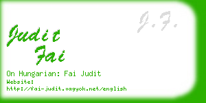 judit fai business card